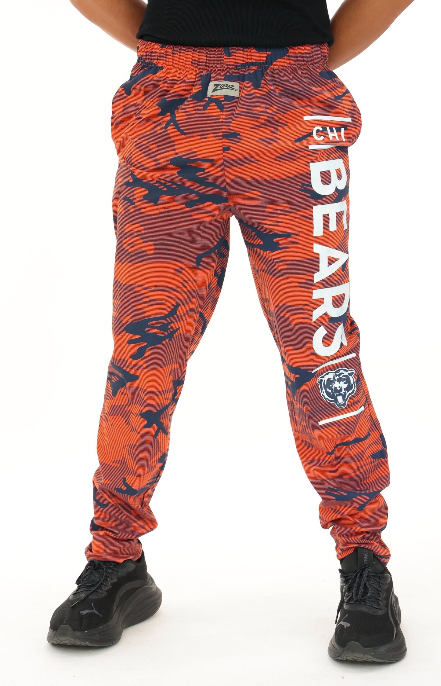 Zubaz NFL Adult Unisex Z88 Camo Lines Pants, Chicago Bears
