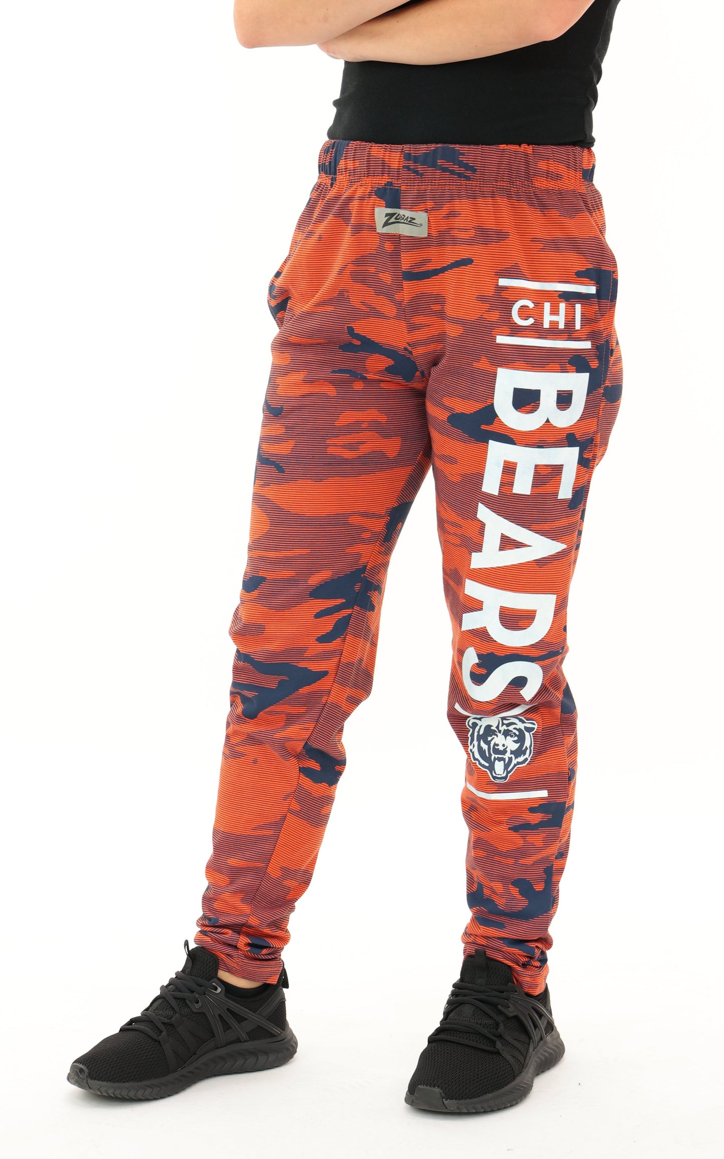 Zubaz NFL Adult Unisex Z88 Camo Lines Pants, Chicago Bears