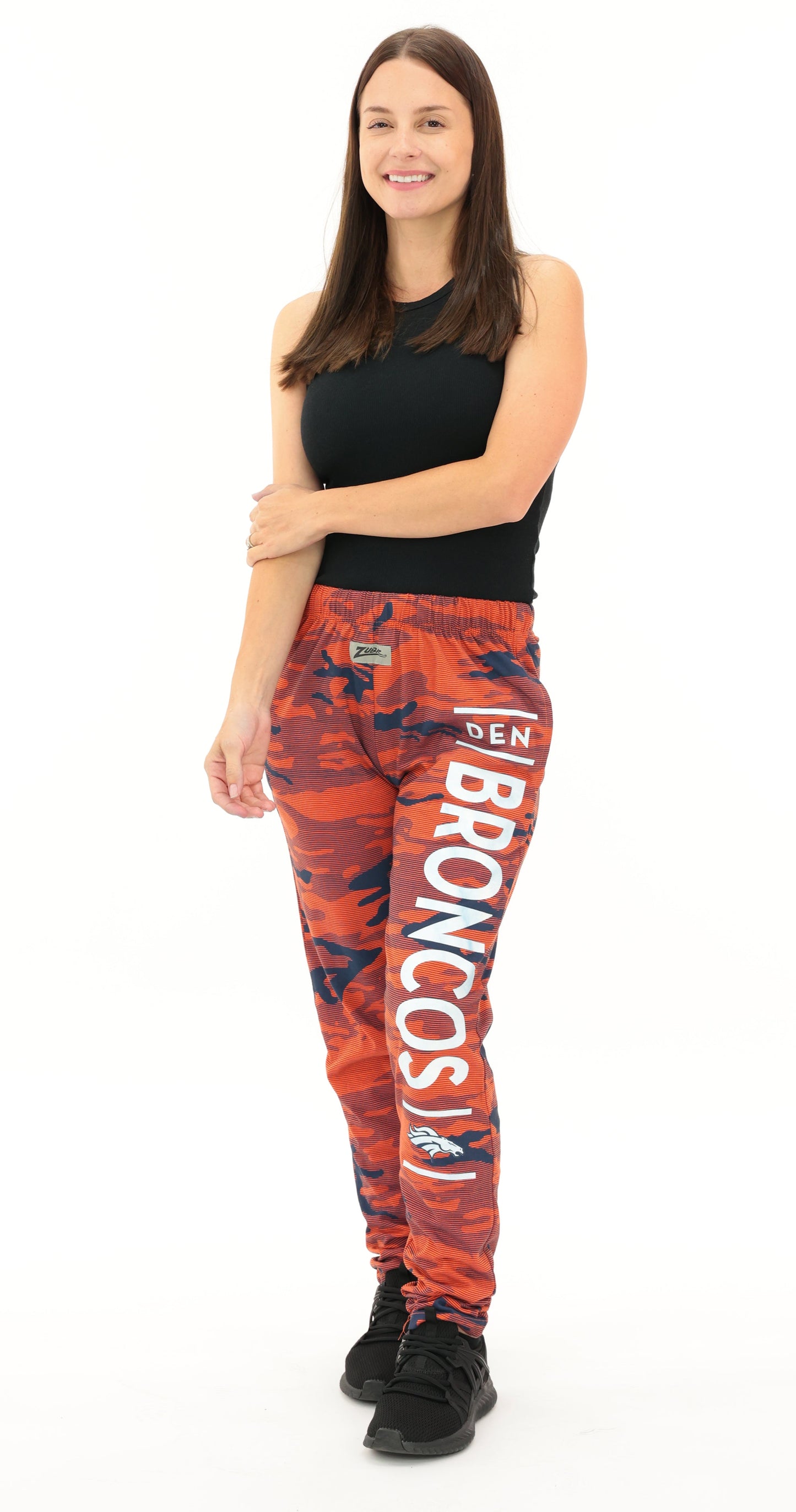 Zubaz NFL Adult Unisex Z88 Camo Lines Pants, Denver Broncos