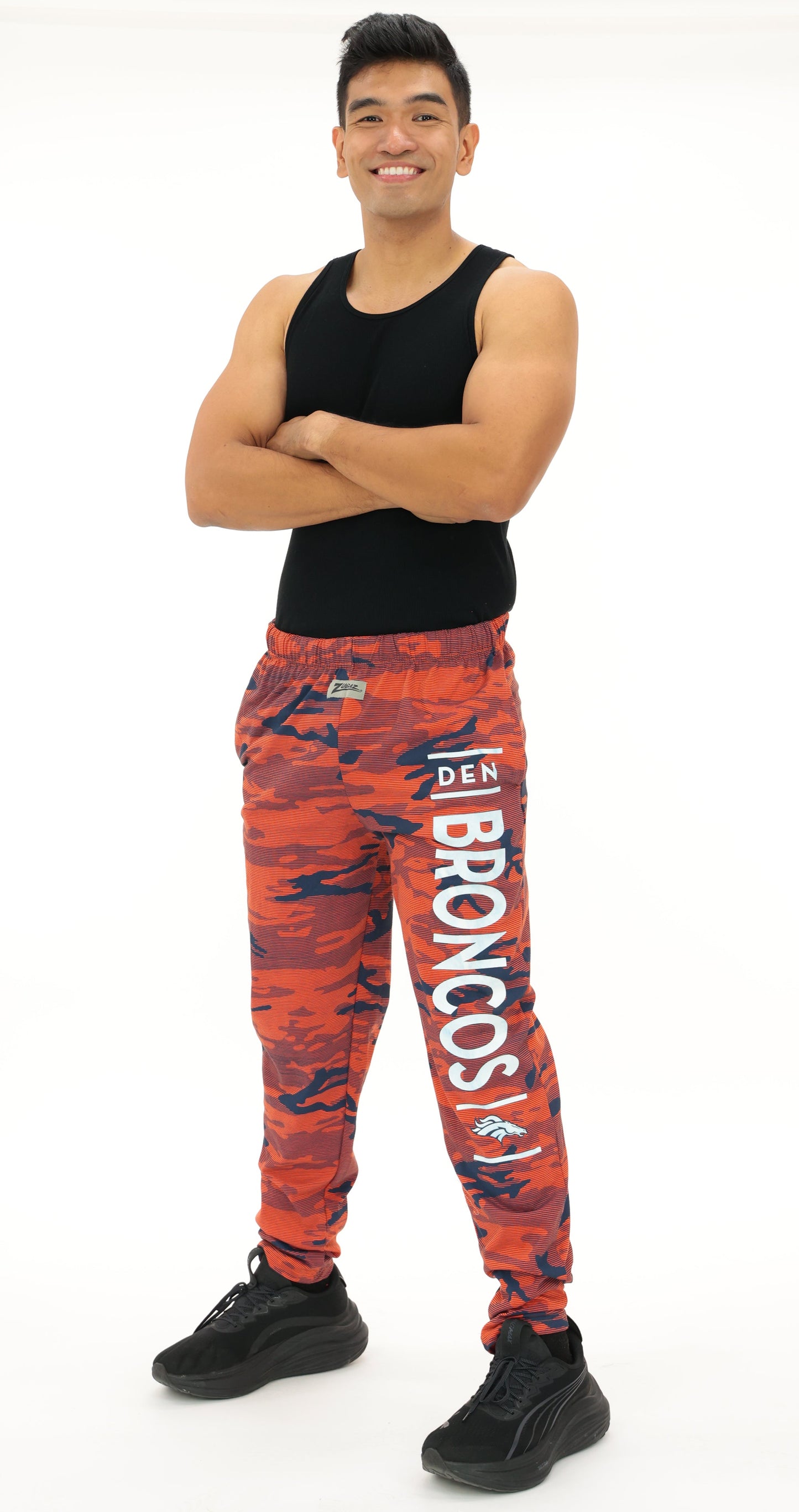Zubaz NFL Adult Unisex Z88 Camo Lines Pants, Denver Broncos