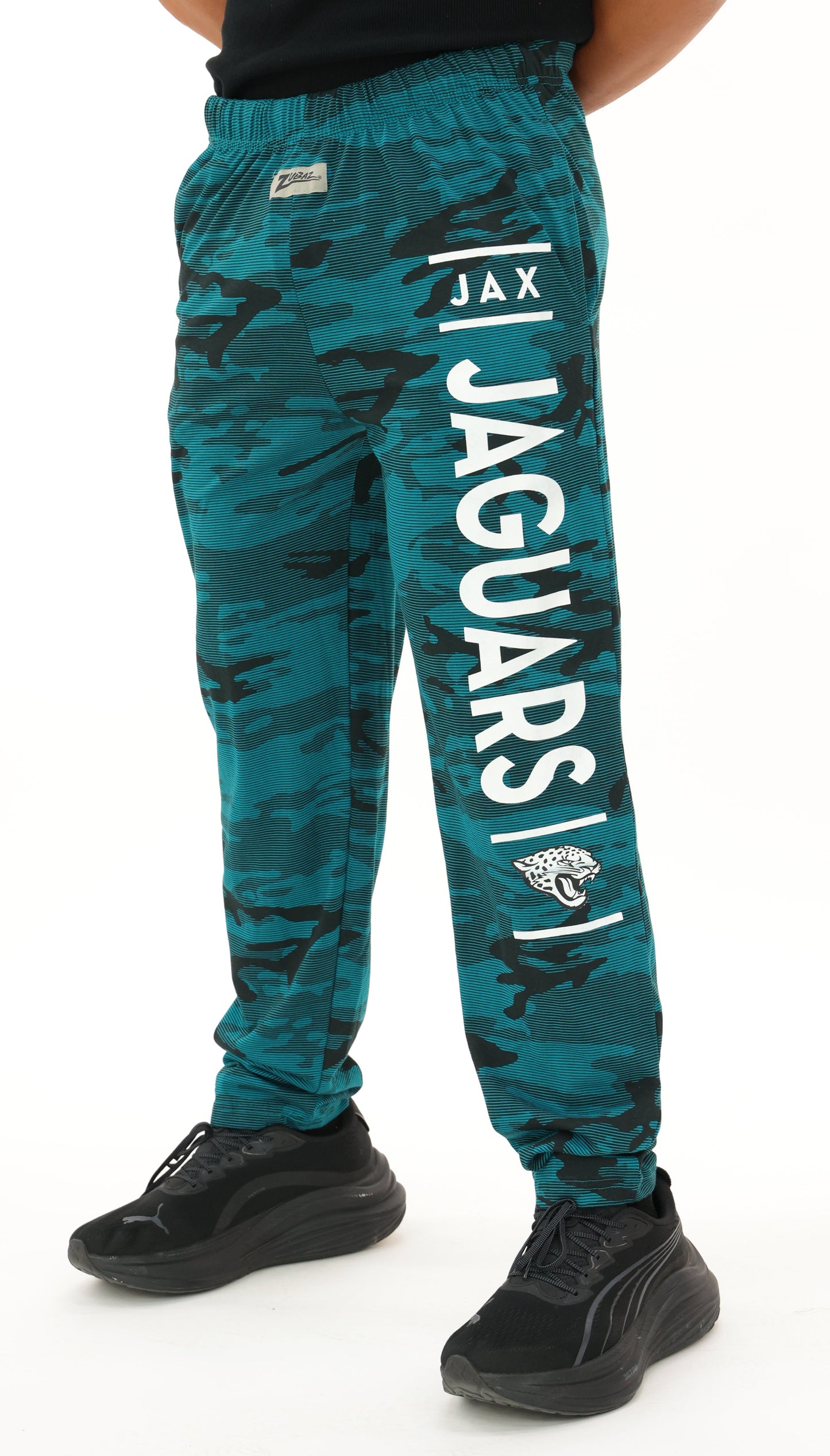 Zubaz NFL Adult Unisex Z88 Camo Lines Pants, Jacksonville Jaguars