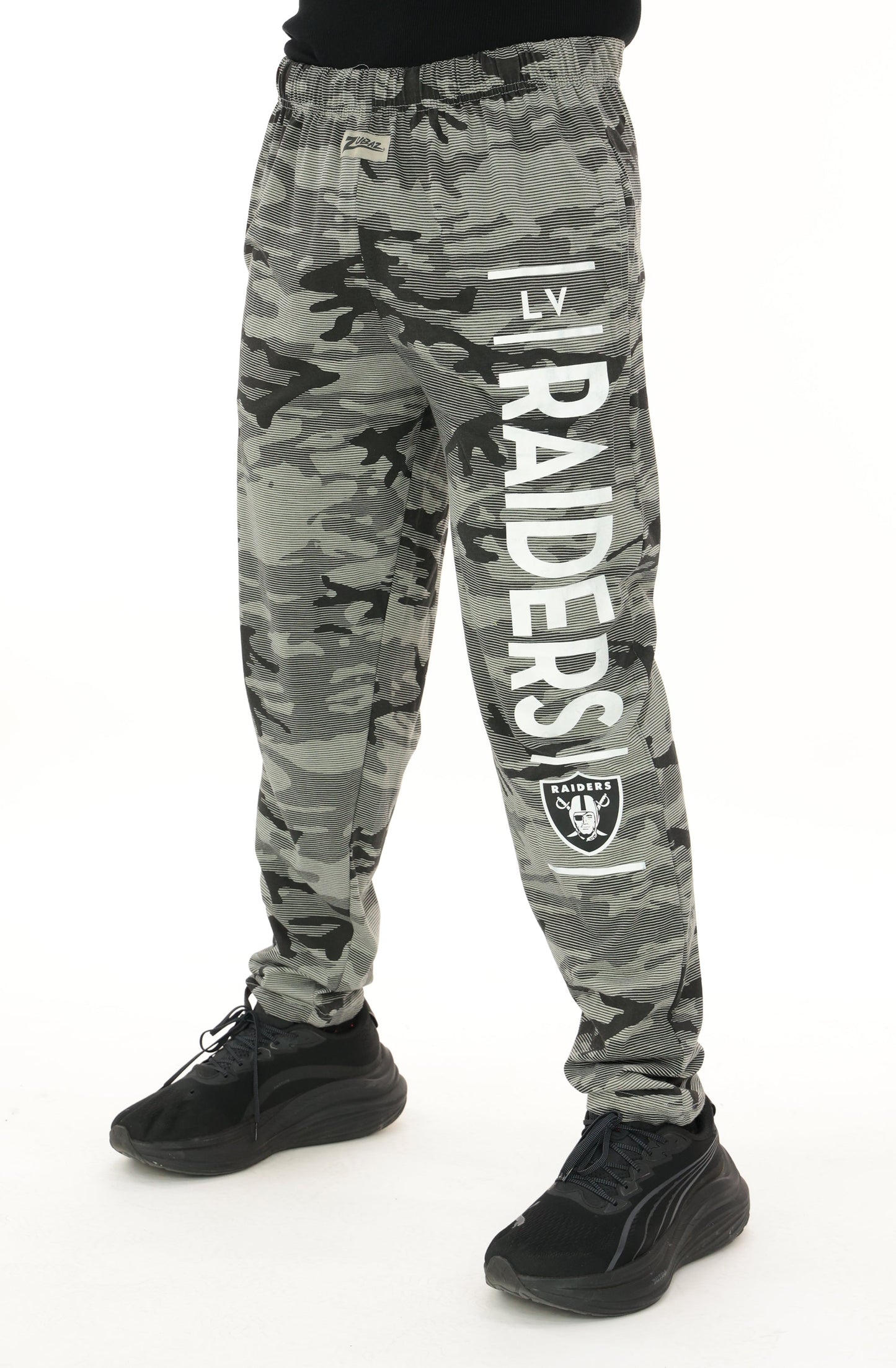 Zubaz NFL Adult Unisex Z88 Camo Lines Pants, Las Vegas Raiders