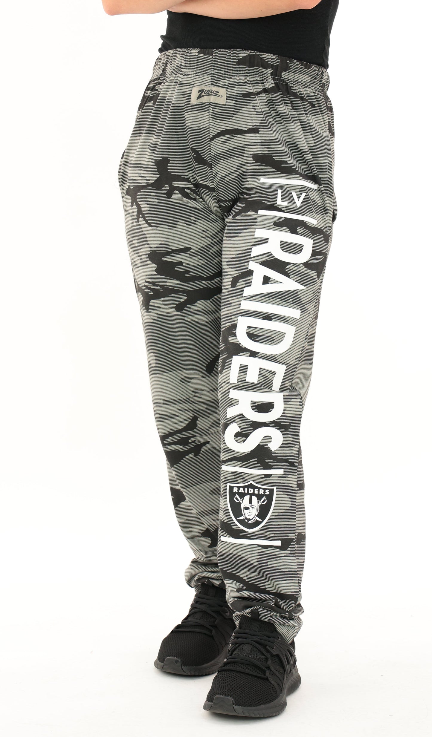 Zubaz NFL Adult Unisex Z88 Camo Lines Pants, Las Vegas Raiders