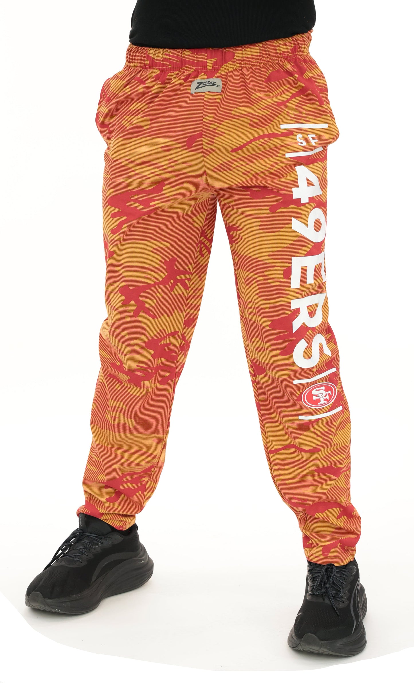 Zubaz NFL Adult Unisex Z88 Camo Lines Pants, San Francisco 49ers