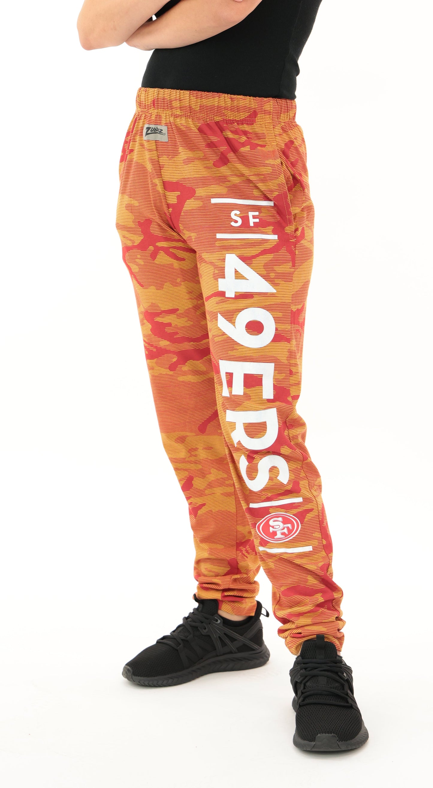 Zubaz NFL Adult Unisex Z88 Camo Lines Pants, San Francisco 49ers