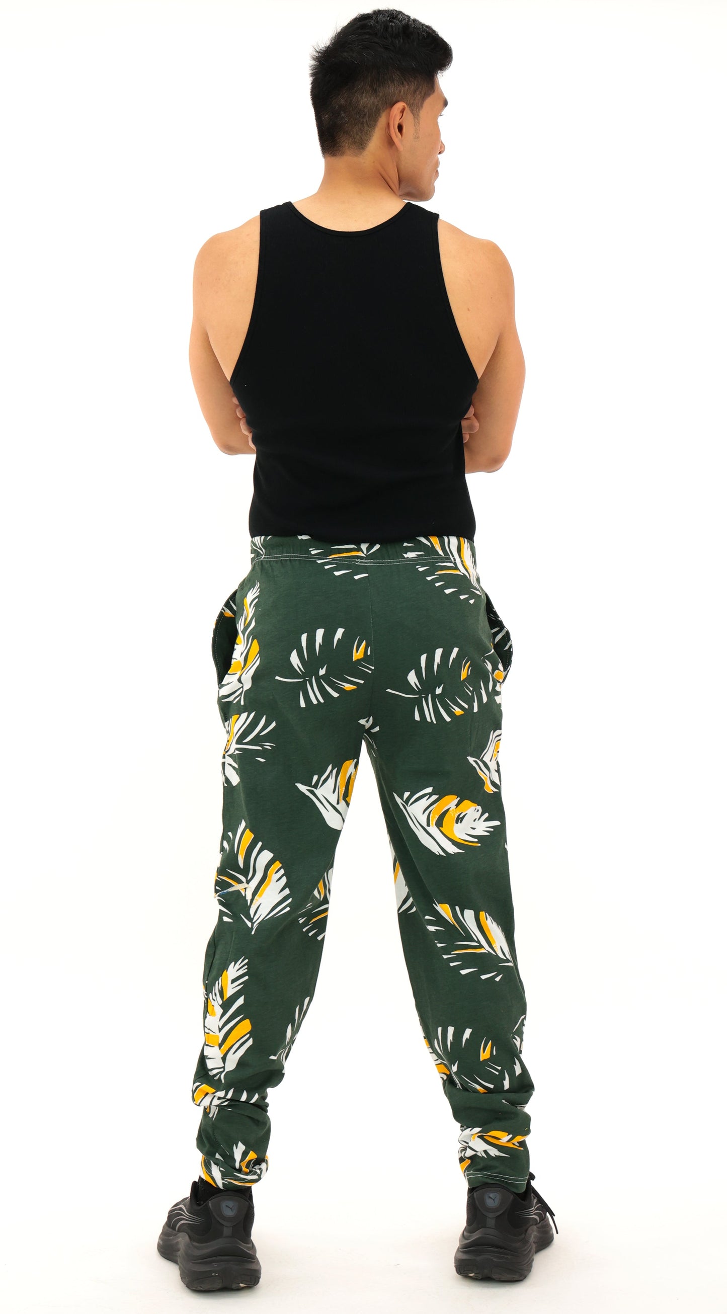 Zubaz NFL Adult Unisex Z88 Embroidered Leaf 3 Color Pants, Green Bay Packers