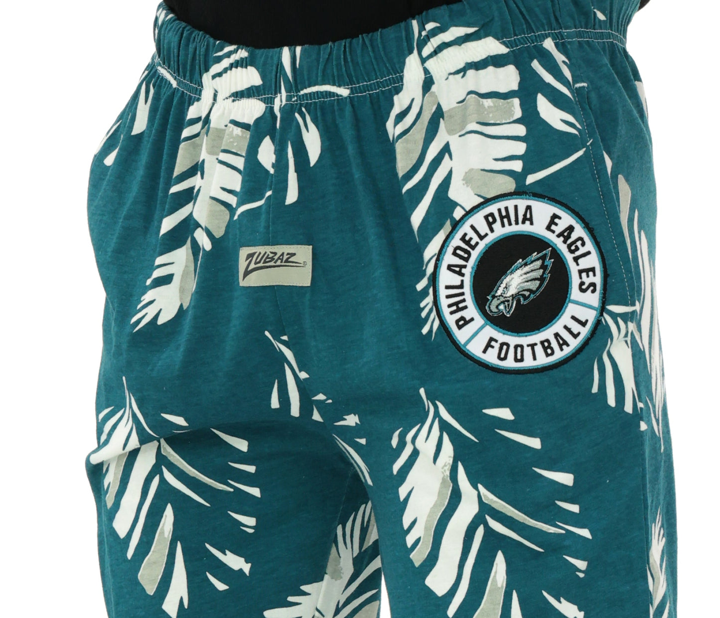 Zubaz NFL Adult Unisex Z88 Embroidered Leaf 3 Color Pants, Philadelphia Eagles