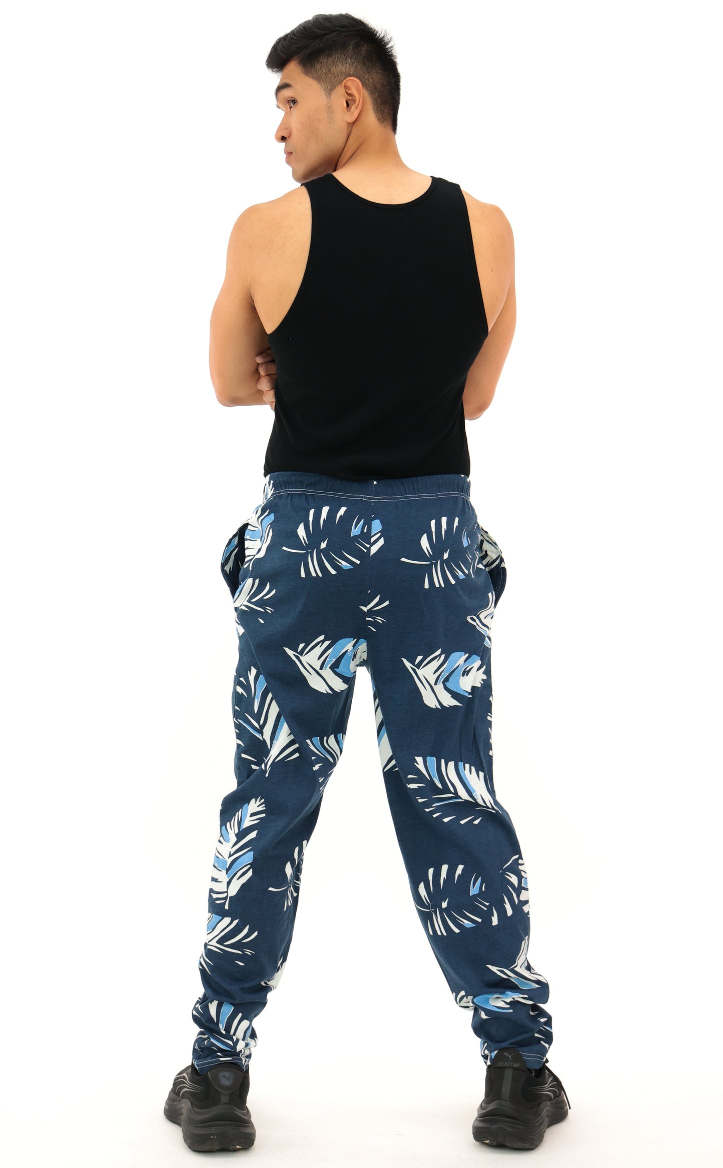 Zubaz NFL Adult Unisex Z88 Embroidered Leaf 3 Color Pants, Tennessee Titans