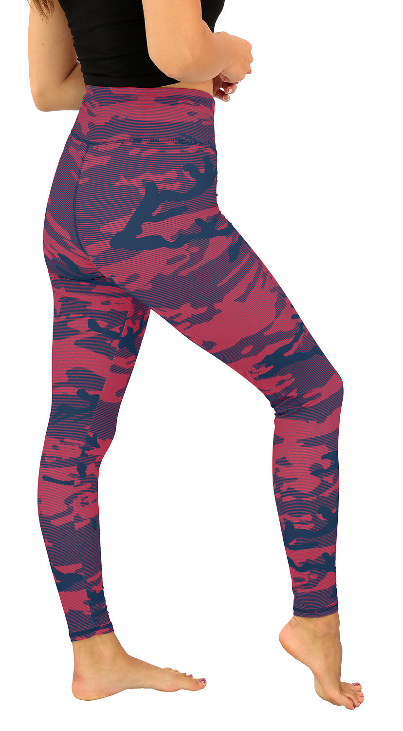 Zubaz NFL Women's Goal Line Camo Line Leggings, New England Patriots