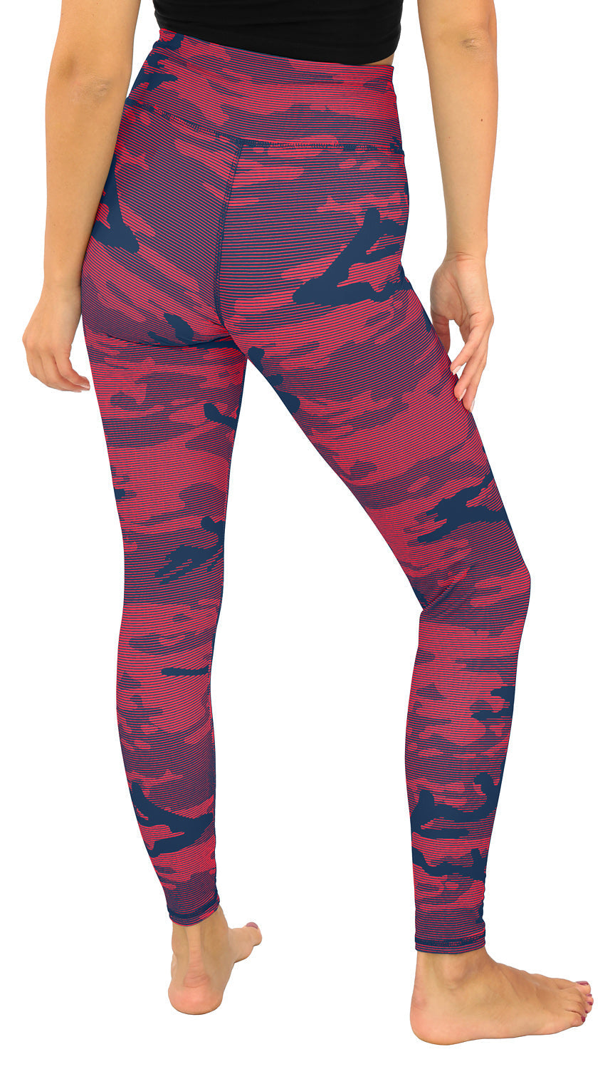 Zubaz NFL Women's Goal Line Camo Line Leggings, New England Patriots