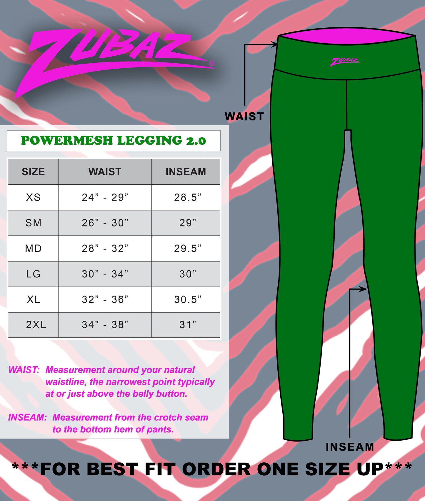Zubaz NFL Women's Field Goal Primary Post Leggings, Philadelphia Eagles