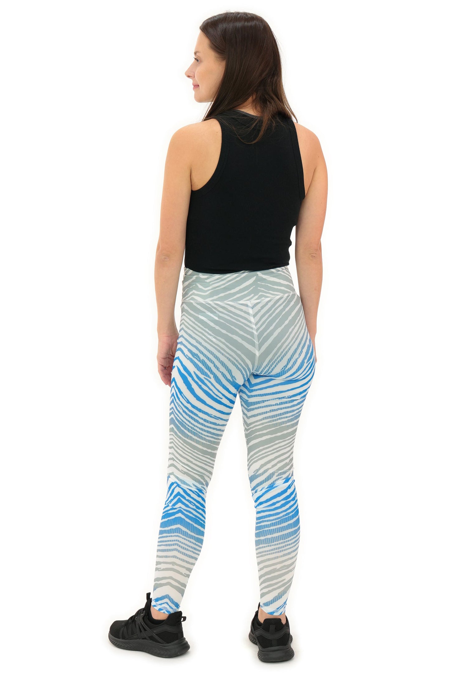 Zubaz NFL Women's Primary Logo Zebra Ombre Leggings, Detroit Lions