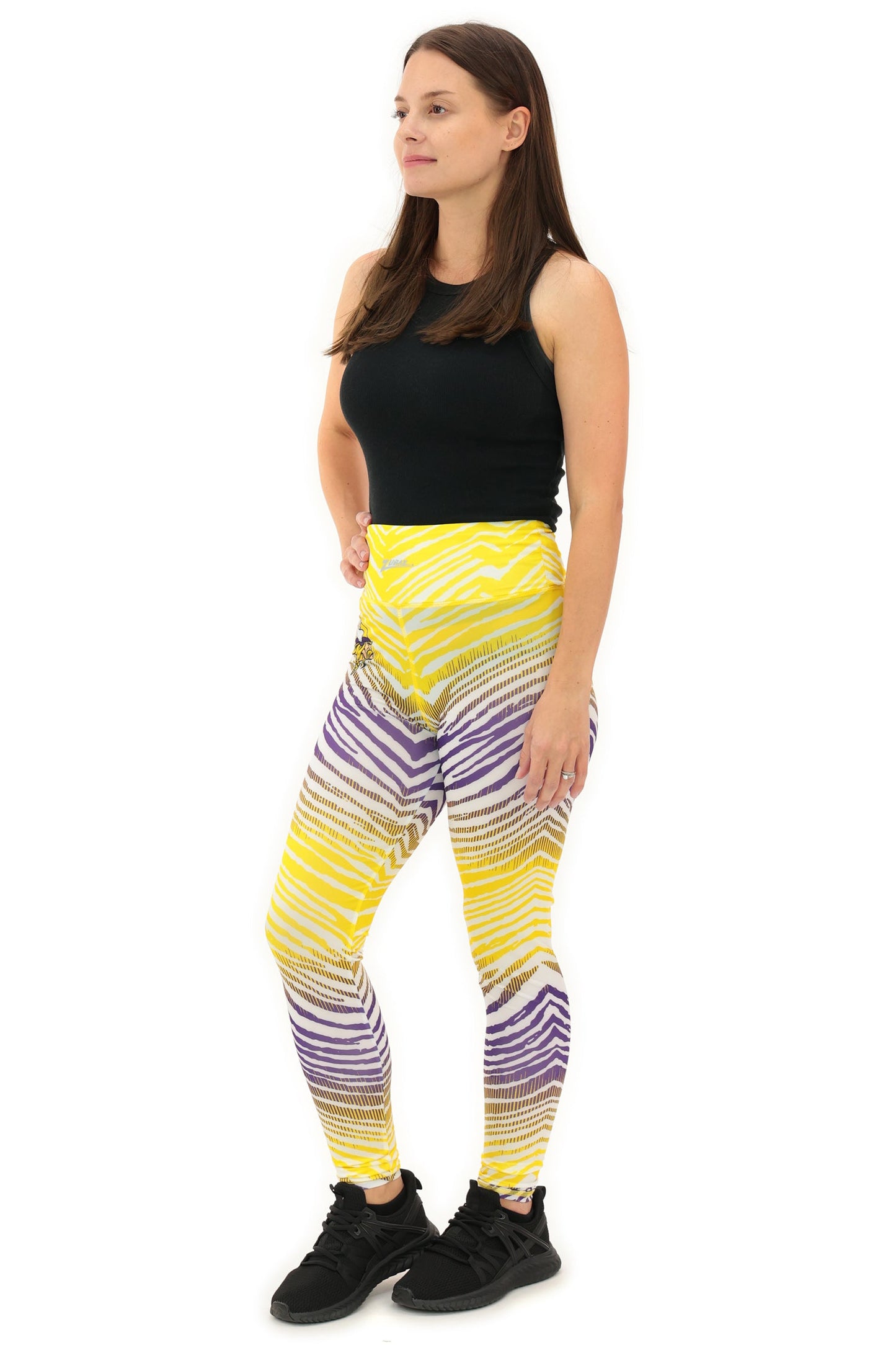 Zubaz NFL Women's Primary Logo Zebra Ombre Leggings, Minnesota Vikings