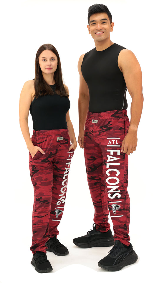 Zubaz NFL Adult Unisex Z88 Camo Lines Pants, Atlanta Falcons