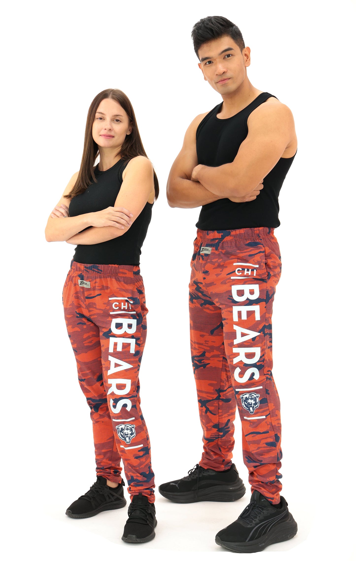Zubaz NFL Adult Unisex Z88 Camo Lines Pants, Chicago Bears
