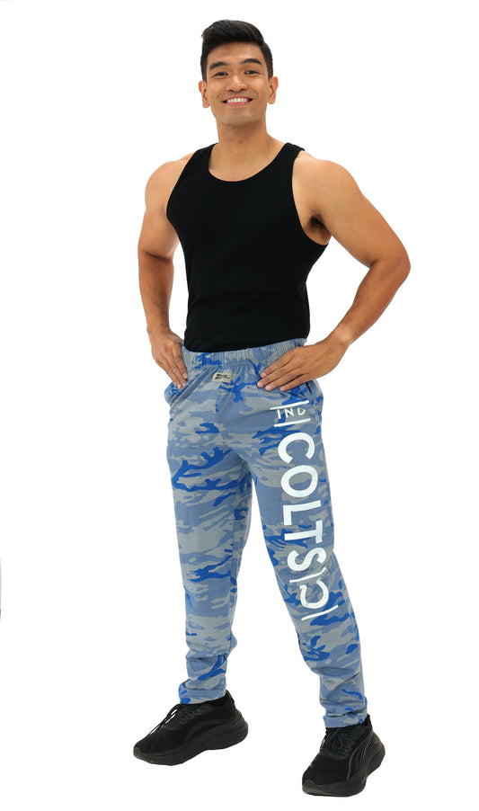 Zubaz NFL Adult Unisex Z88 Camo Lines Pants, Indianapolis Colts