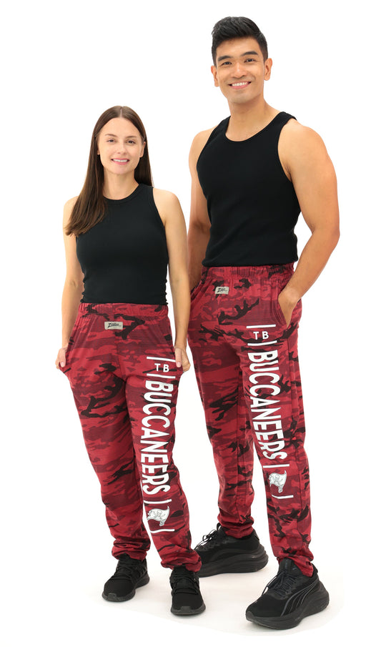 Zubaz NFL Adult Unisex Z88 Camo Lines Pants, Tampa Bay Buccaneers
