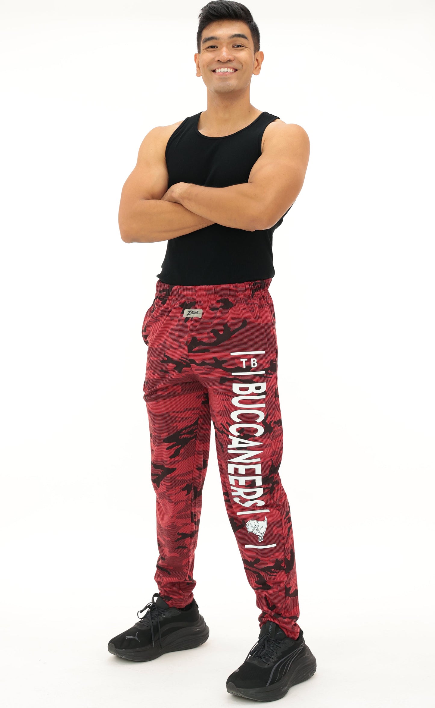 Zubaz NFL Adult Unisex Z88 Camo Lines Pants, Tampa Bay Buccaneers