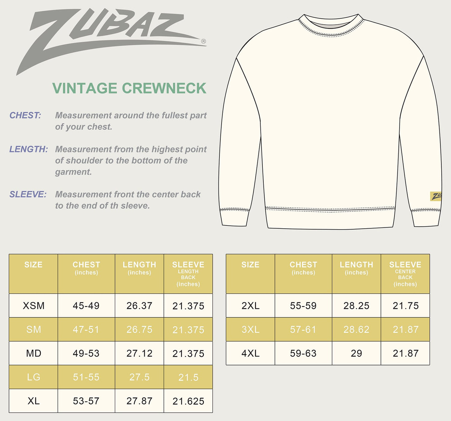 Zubaz NFL  UNISEX 90s Vintage Shadow Drop Shoulder Crewneck- Off White, MINNESOTA VIKINGS