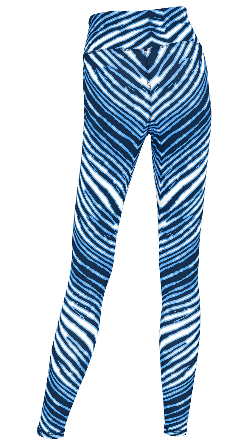 Zubaz NFL Women's Embroidered 3 Color Zebra Leggings, Tennessee Titans