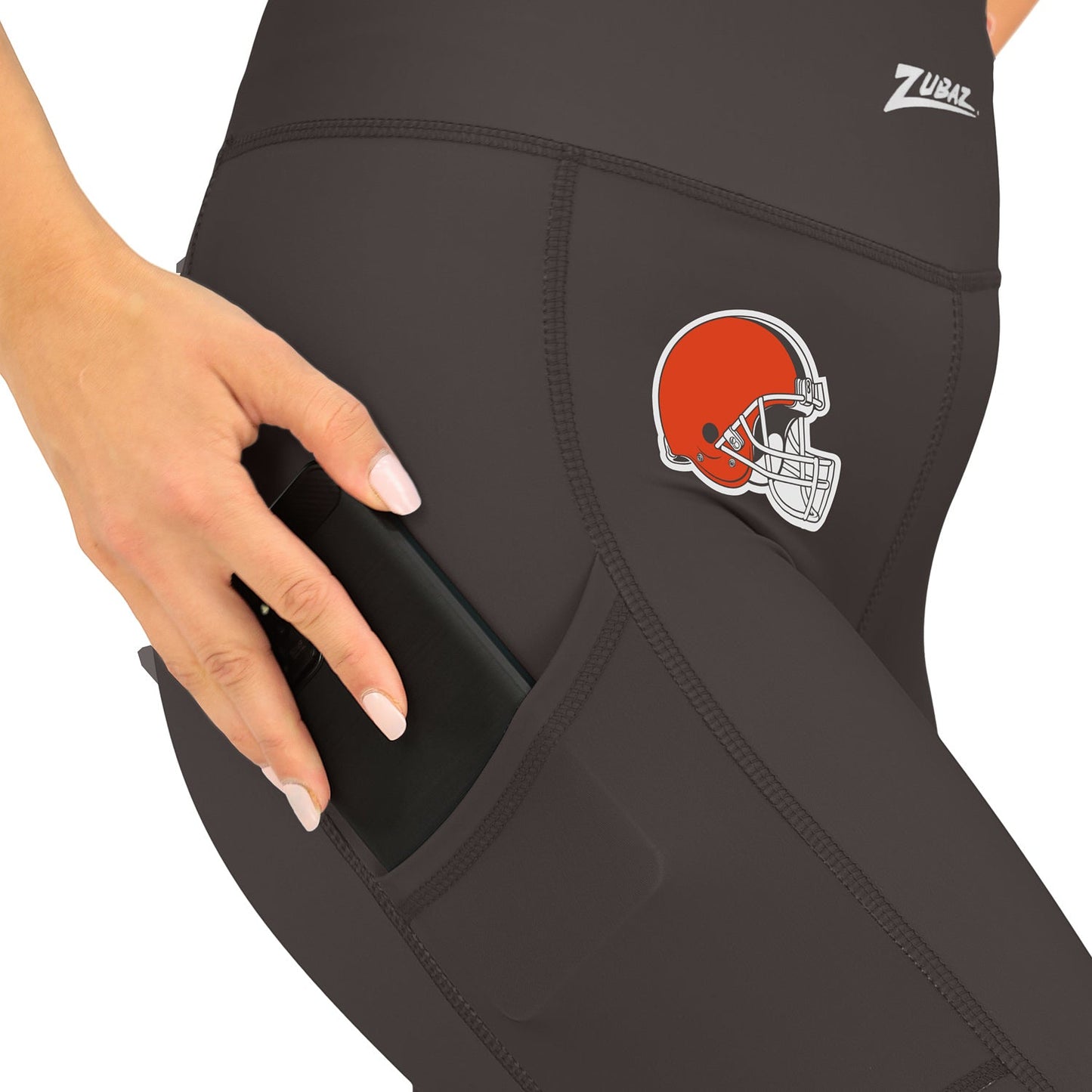 Zubaz NFL Women's Fade Primary Logo Leggings, Cleveland Browns