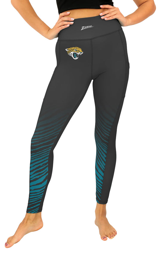 Zubaz NFL Women's Fade Primary Logo Leggings, Jacksonville Jaguars