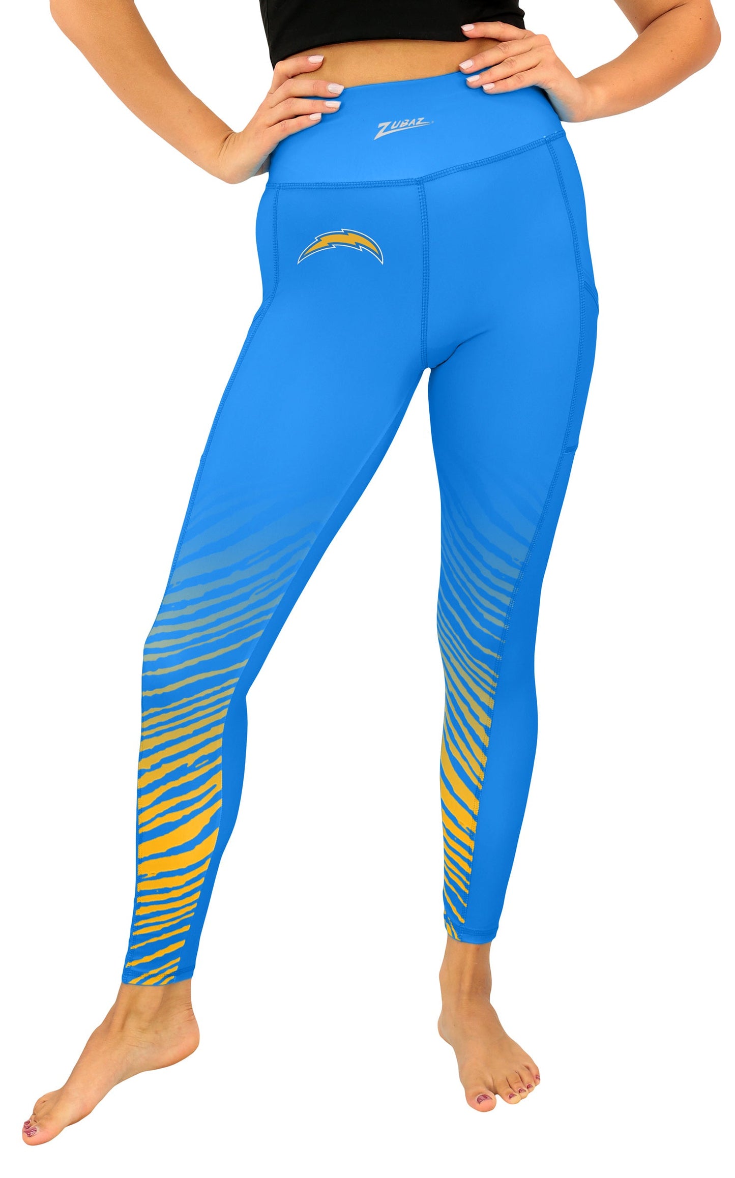 Zubaz NFL Women's Fade Primary Logo Leggings, Los Angeles Chargers
