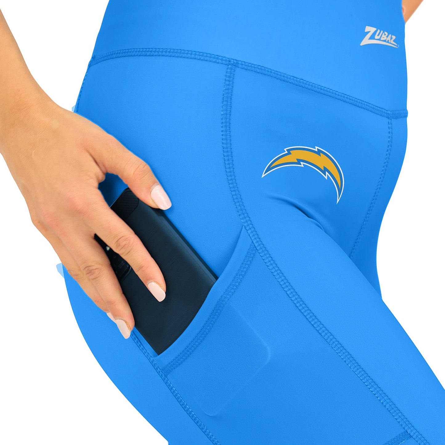 Zubaz NFL Women's Fade Primary Logo Leggings, Los Angeles Chargers