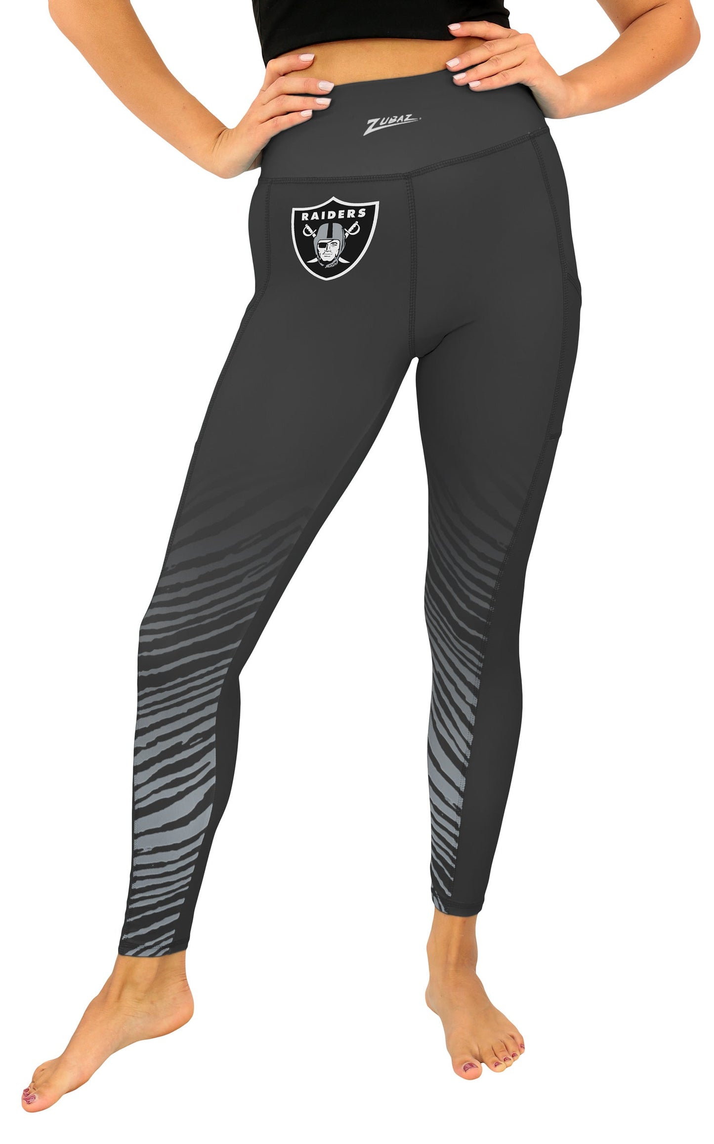 Zubaz NFL Women's Fade Primary Logo Leggings, Las Vegas Raiders
