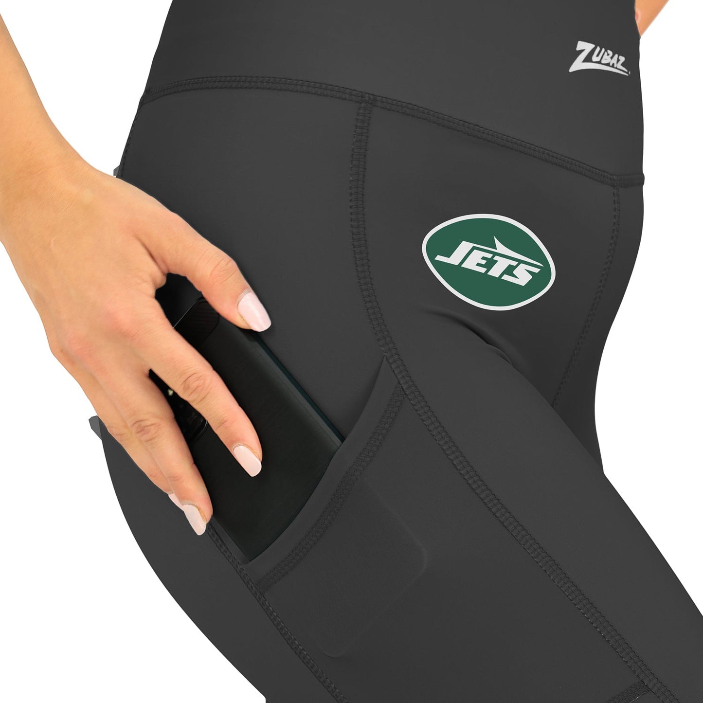 Zubaz NFL Women's Fade Primary Logo Leggings, New York Jets