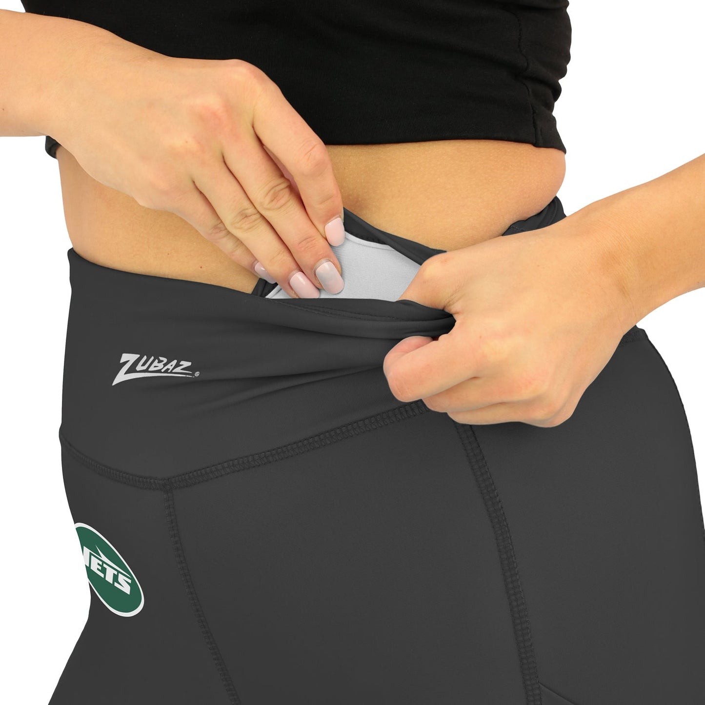 Zubaz NFL Women's Fade Primary Logo Leggings, New York Jets
