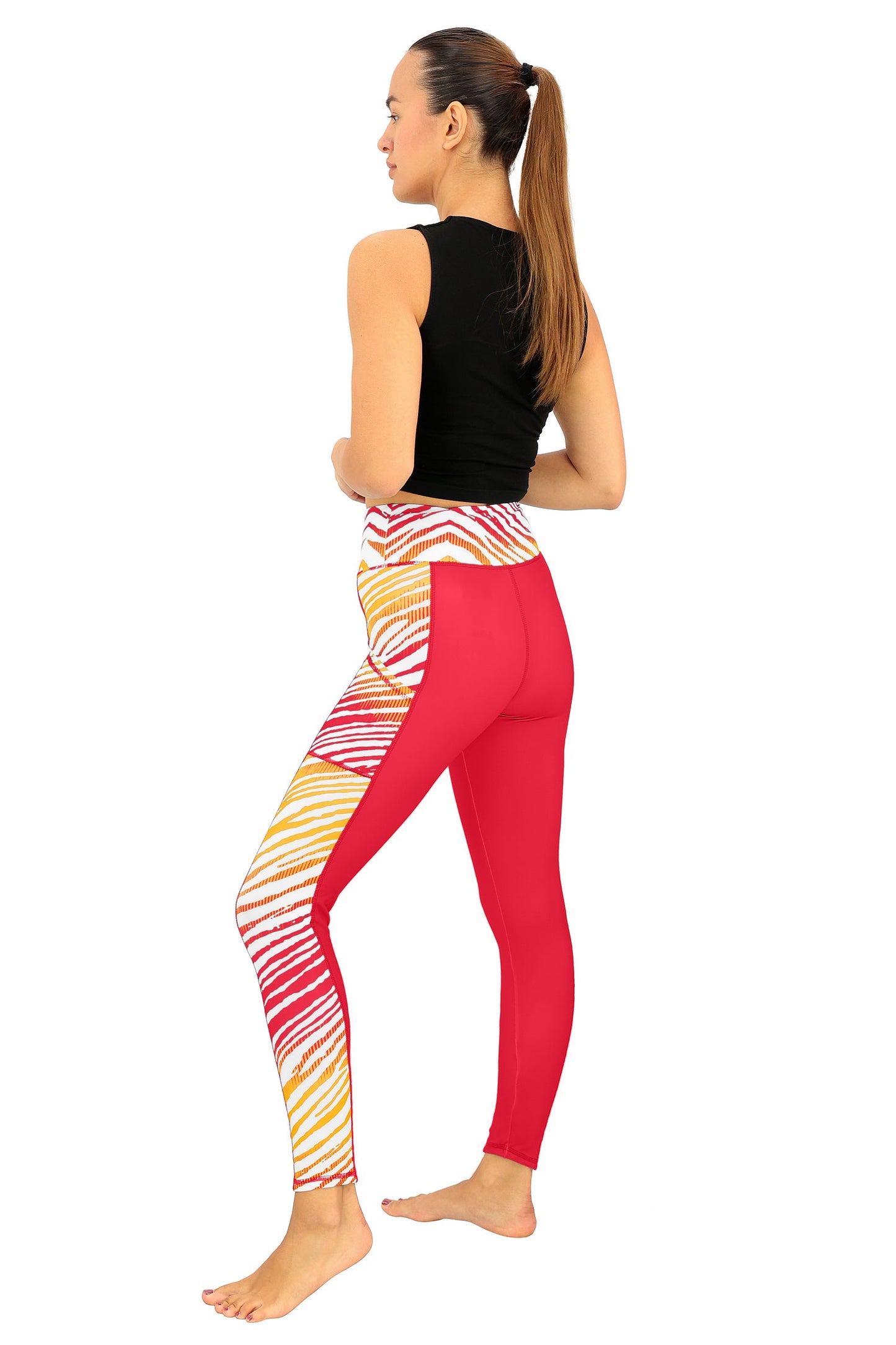 Zubaz NFL Women's Elevated Zebra Ombre Leggings, Kansas City Chiefs
