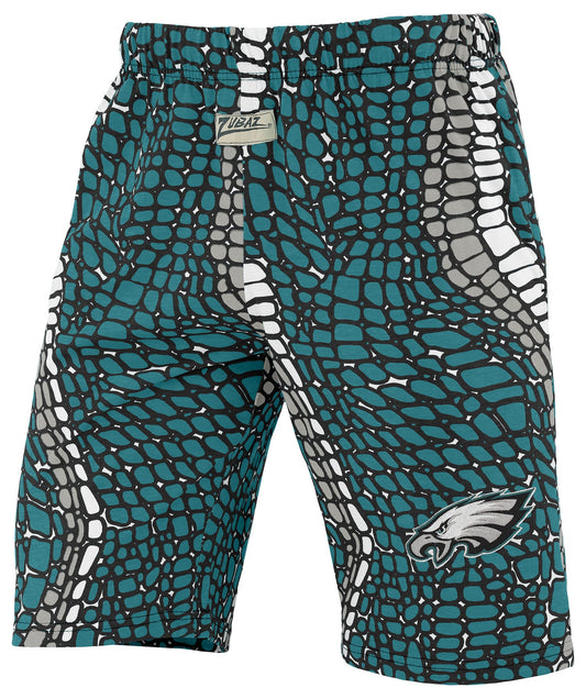 Zubaz NFL Adult Unisex Z88 Embroidered Gator 3 Color Shorts, Philadelphia Eagles