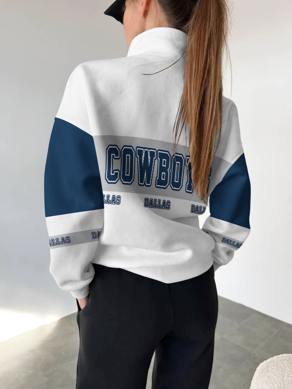 Dallas Cowboys  2025 New Design Casual Snap  Mockneck Pullover