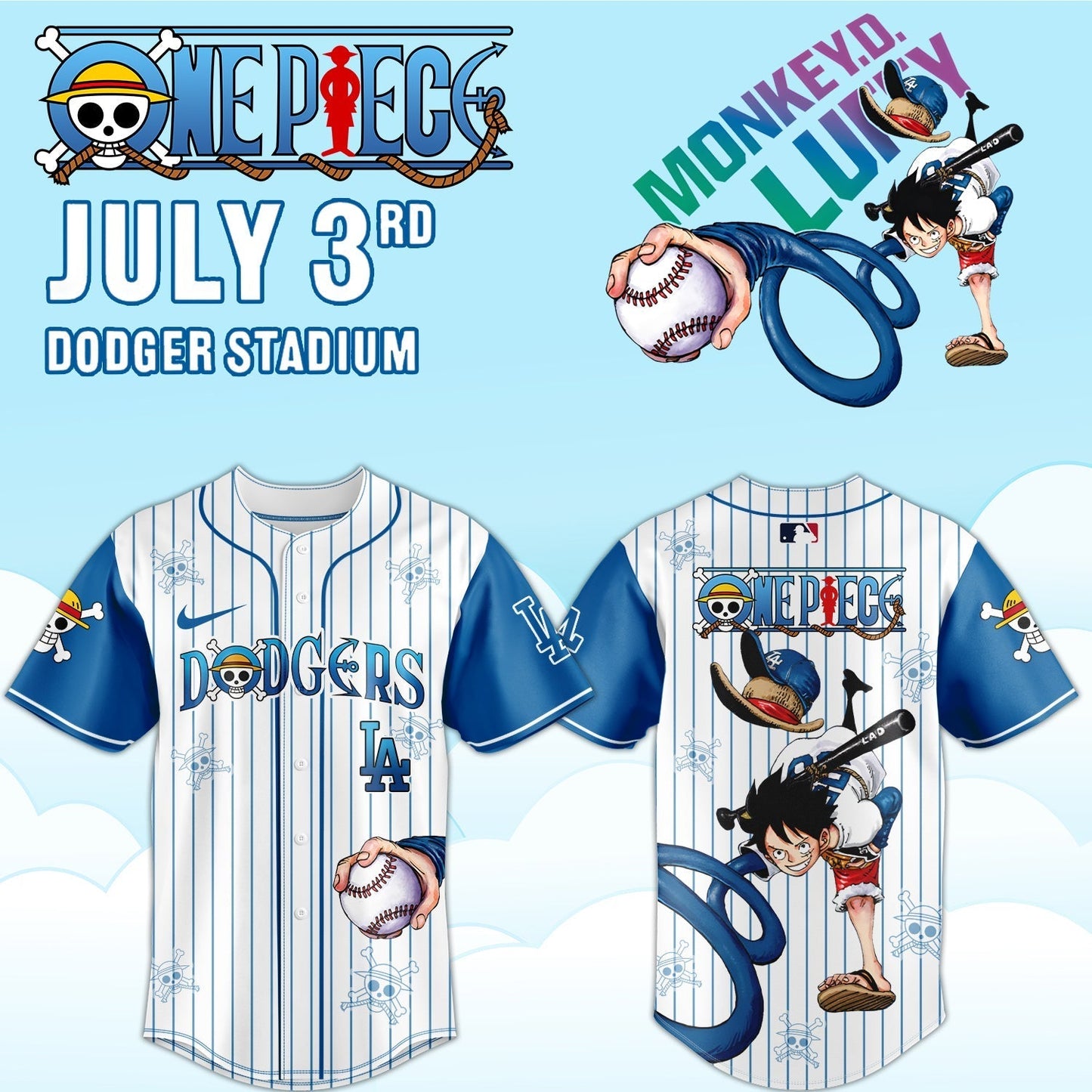 ONE PIECE Night with the Los Angeles Dogger 2025 Jersey