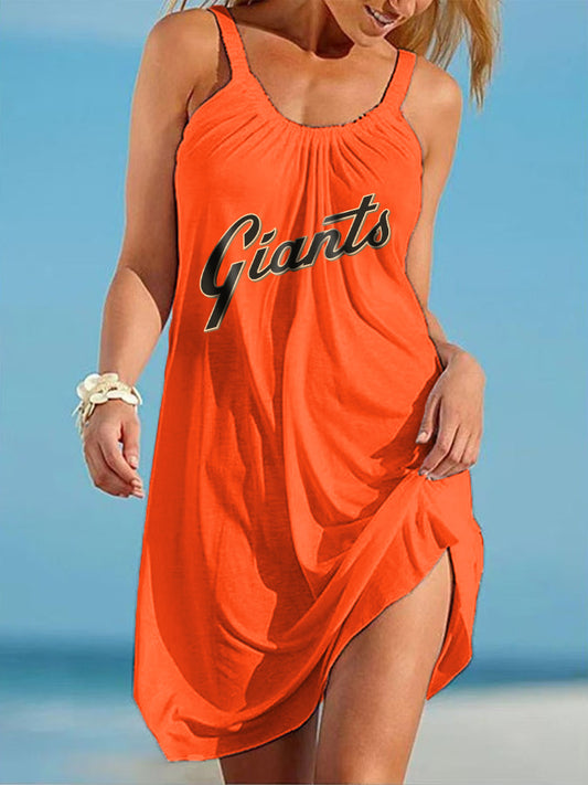 Washington Nationals Round neck sleeveless printed dress