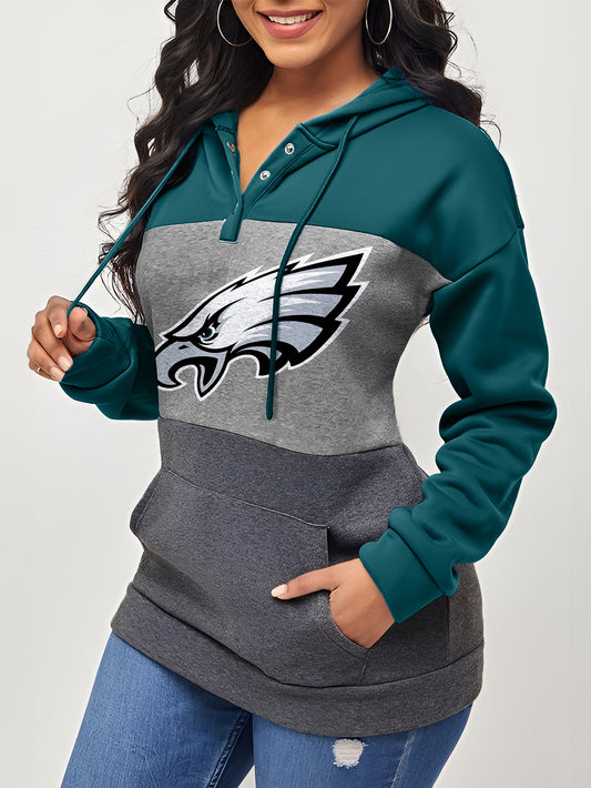 Women's Colorblock Drawstring Hoodie