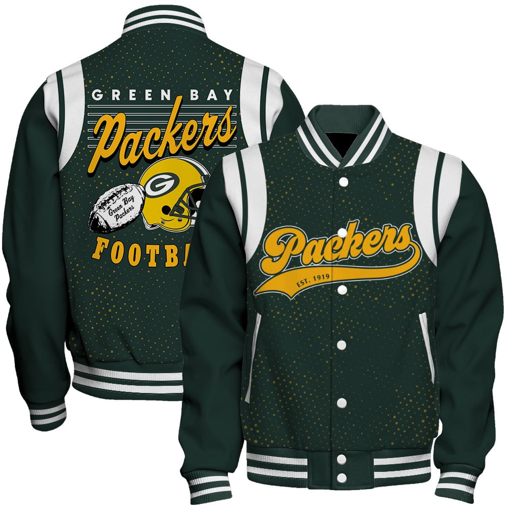 Green Bay Packers National Football League 2025 Make Your Mark Unisex Varsity Jacket