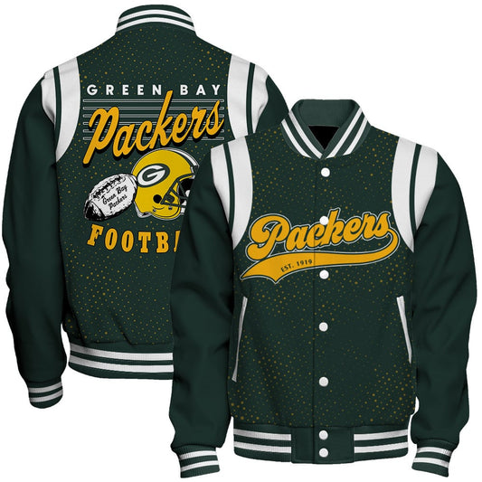 Green Bay Packers National Football League 2025 Make Your Mark Unisex Varsity Jacket