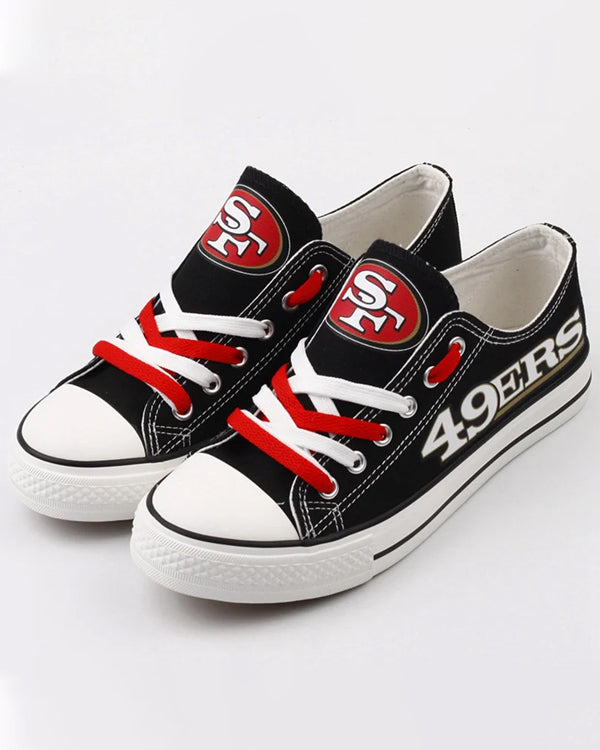 Casual printed low-top canvas shoes unisex