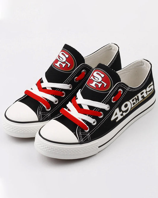 Casual printed low-top canvas shoes unisex