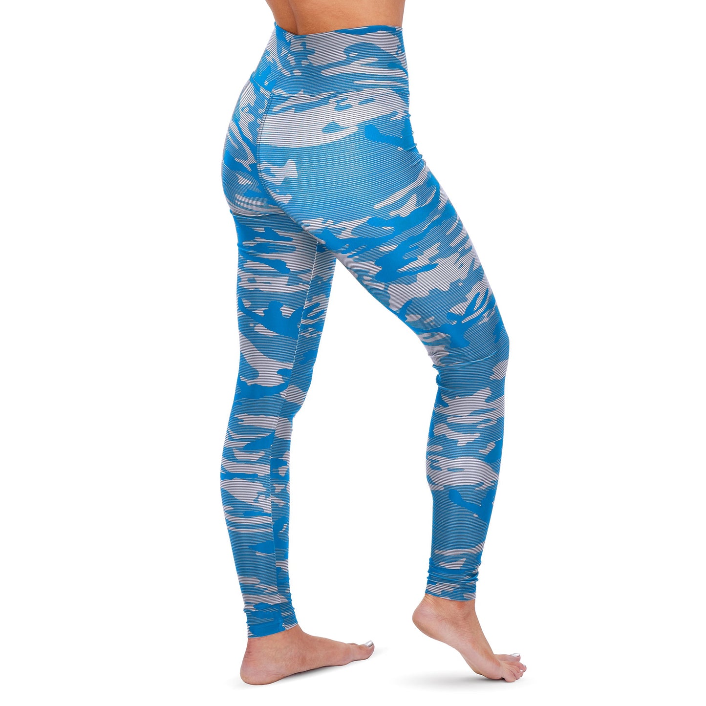 Zubaz NFL Women's Detroit Lions Marled Camo Lines Leggings