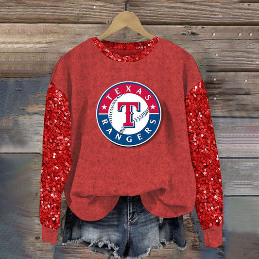 Sequined Sleeves Vintage Sweatshirt