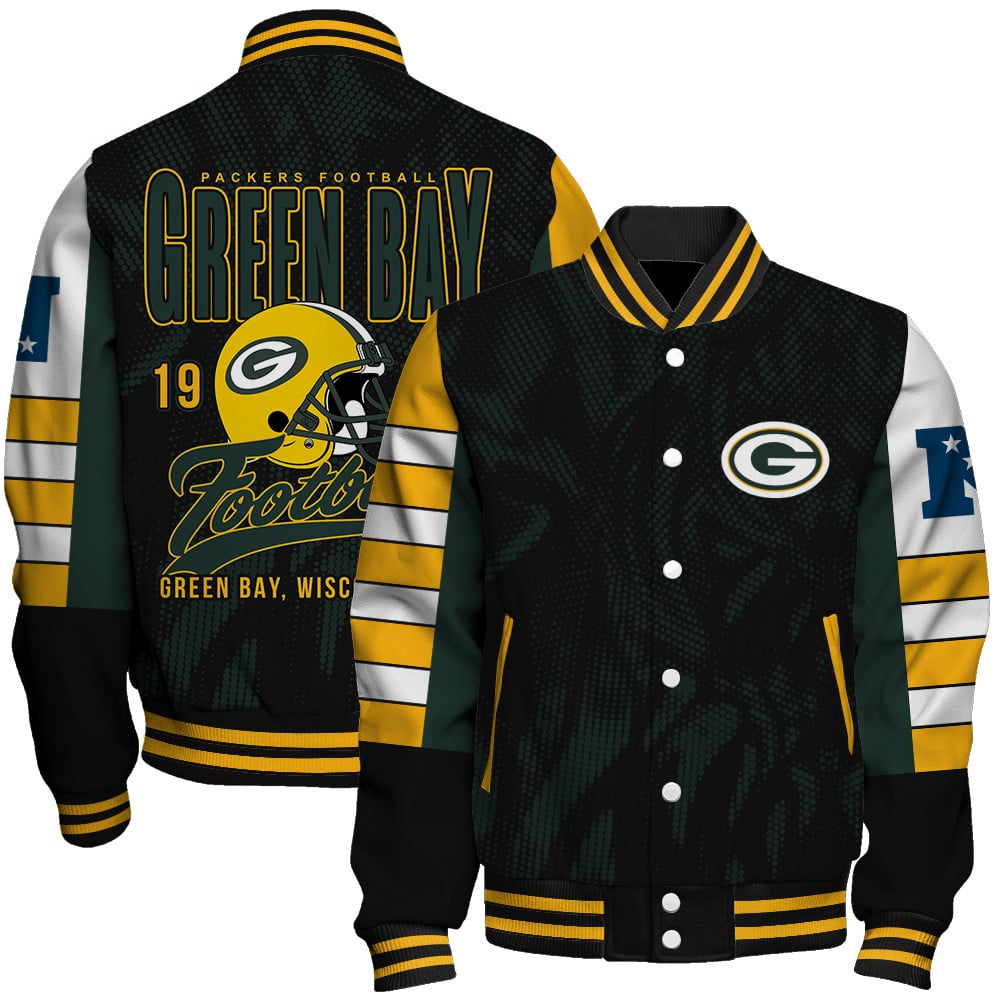 Green Bay Packers Football Team 2025 - 26 Wear Your Passion Unisex Varsity Jacket