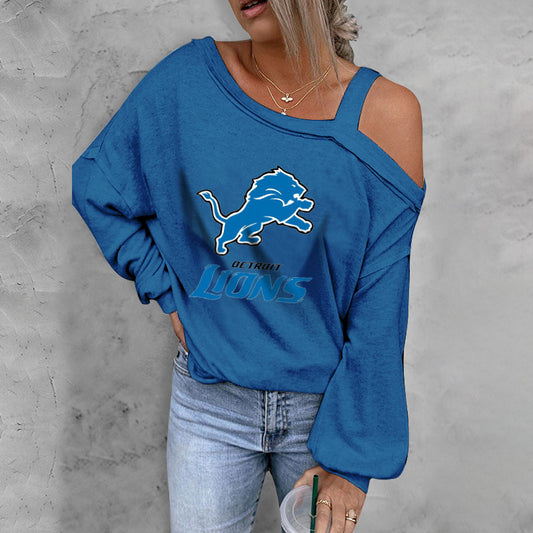 ASYMMETRICAL NECK SHIFT CASUAL LONG SLEEVE TOP