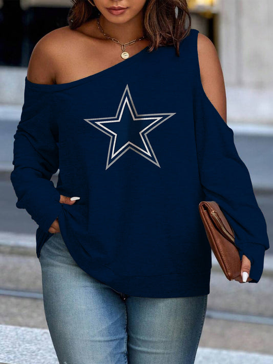 Asymmetric Off-Shoulder Women's Sweatshirt