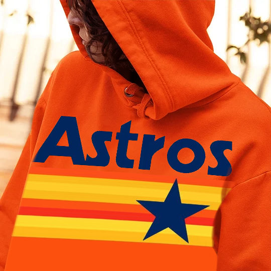 Fashion casual printed long sleeved Hoodie