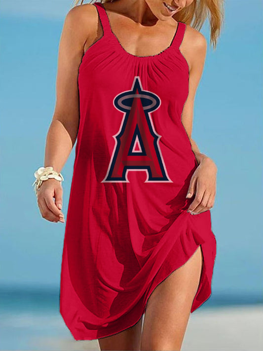 Angels Round neck sleeveless printed dress