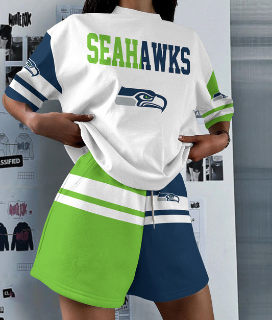Seattle Seahawks  Limited Edition Women's T-Shirt & Short Set