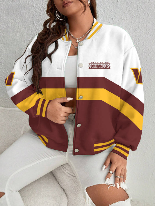 Washington Commanders Women's Long Pass Full- Snap Casual Jacket